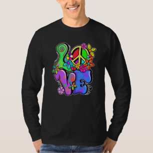Love Peace Freedom 60s 70s Tie Dye Vintage Hippie T-Shirt