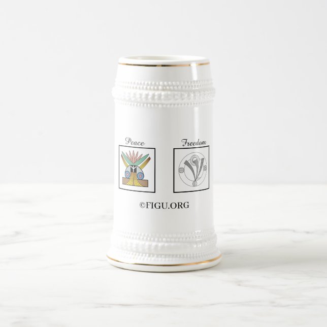 Love Peace Freedom Harmony  Beer Stein (Center)
