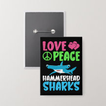 Love Peace Hammerhead Sharks Cute Sea Animals Fans