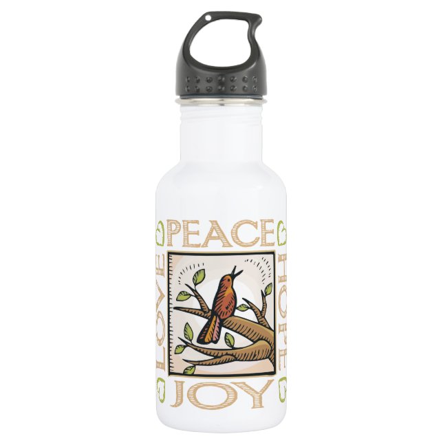 Love, Peace, Hope, Joy 532 Ml Water Bottle (Front)