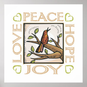 Love, Peace, Hope, Joy Poster