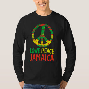 Love Peace Jamaica Peace Sign Reggae Vintage Jamai T-Shirt