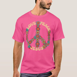 Love Peace Jesus Christian Fun 60S 70S Groovy Hipp T-Shirt