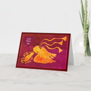 Love Peace Joy Christian Christmas card
