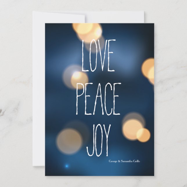 Love Peace Joy Holiday Card (Front)