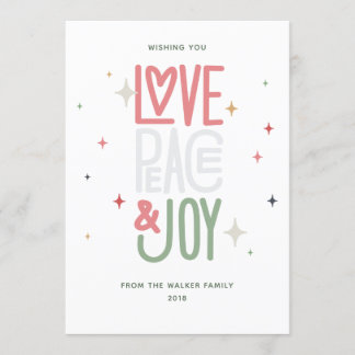 Love, Peace & Joy Holiday Card