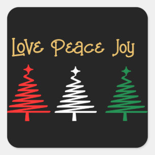 LOVE PEACE JOY HOLIDAY STICKERS