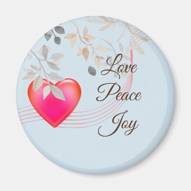 Love Peace Joy II Magnet (Front)