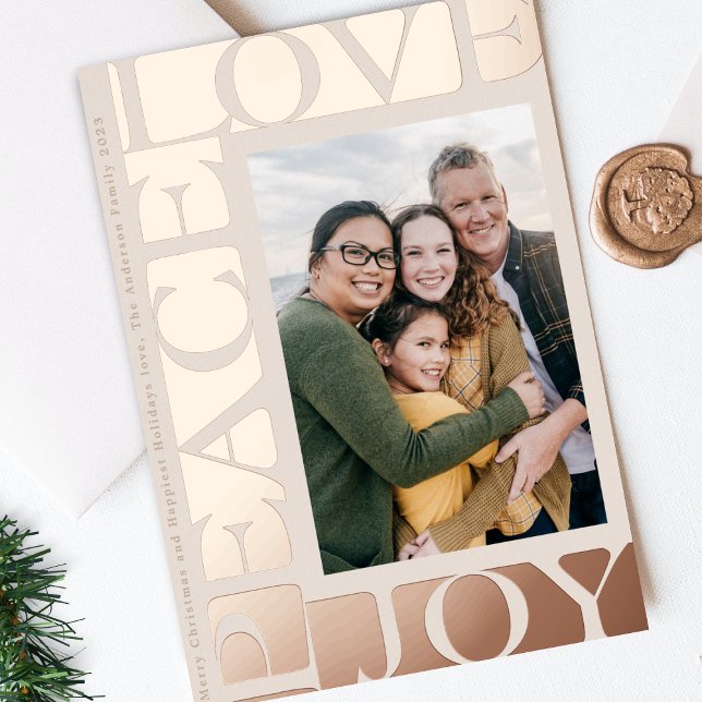 LOVE PEACE JOY one photo frame blush rose gold (Creator Uploaded)