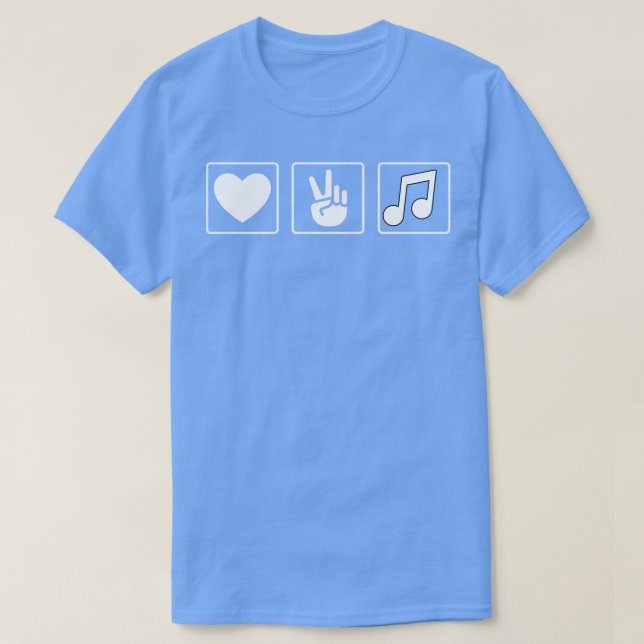 Love Peace Music T-Shirt (Design Front)