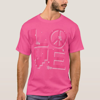 Love Peace Piel Retro Gaming Costume 80s 90s Hippi T-Shirt