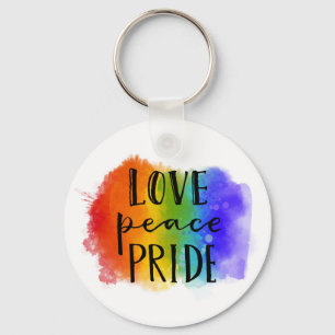 Love Peace Pride Key Ring