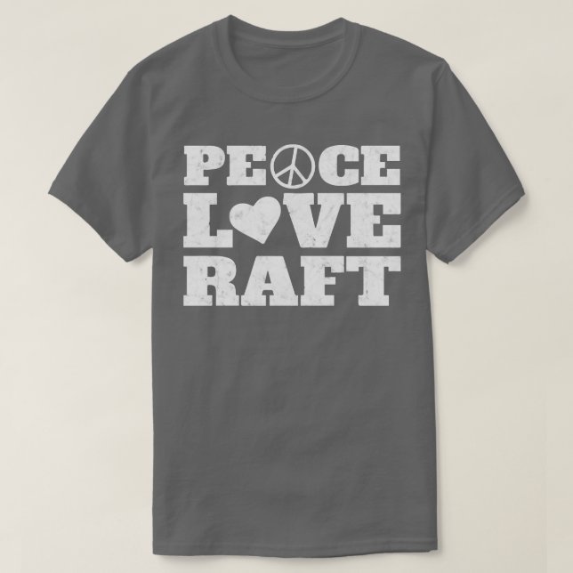 Love peace rafting nice gift white water  T-Shirt (Design Front)