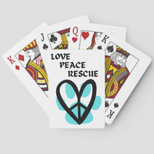 Love Peace Rescue Playing Cards