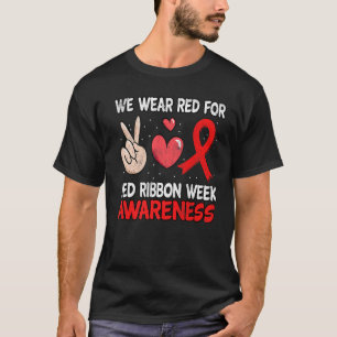 Love Peace Ribbon Week Awareness Month October Wea T-Shirt
