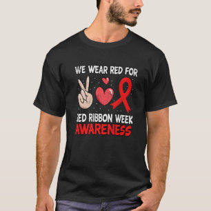Love Peace Ribbon Week Awareness Month October Wea T-Shirt