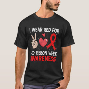 Love Peace Ribbon Week Awareness October I Wear Re T-Shirt