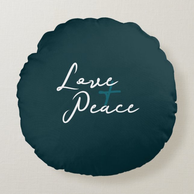 Love & Peace Round Cushion (Front)