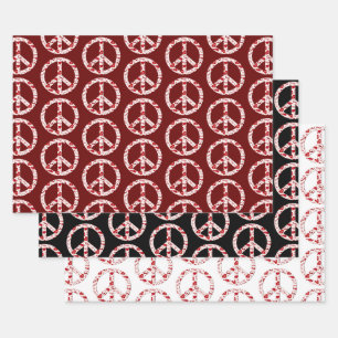 Love Peace Sign Collection Wrapping Paper Sheet