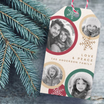 Love peace snowflakes colorful photo holiday