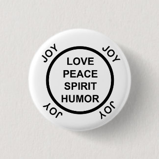Love, Peace, Spirit, Humour, Joy - Pinback Button