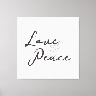 Love & Peace Stretched Canvas Print