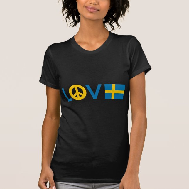 Love Peace Sweden T-Shirt (Front)