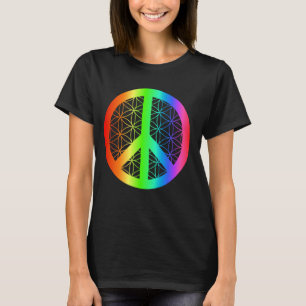 Love Peace Symbol Flower Of Life T-Shirt
