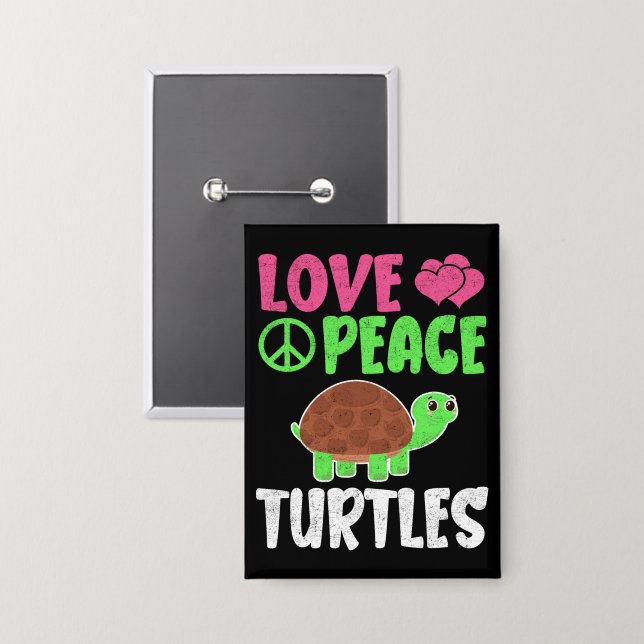 Love Peace Turtles Cute Zoo Animals Turtles Lover (Front/Back)