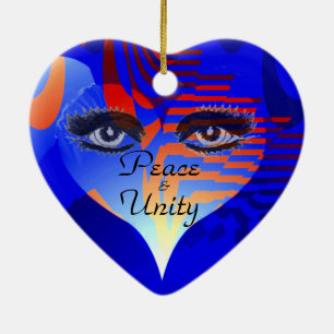 Love,Peace & Unity _ Ceramic Tree Decoration