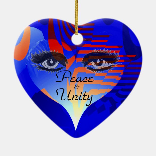 Love,Peace & Unity _ Ceramic Tree Decoration (Back)