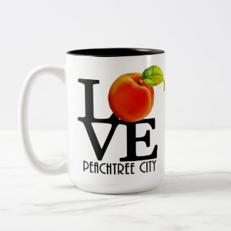 LOVE Peachtree City Georgia 15oz Two-Tone Coffee Mug