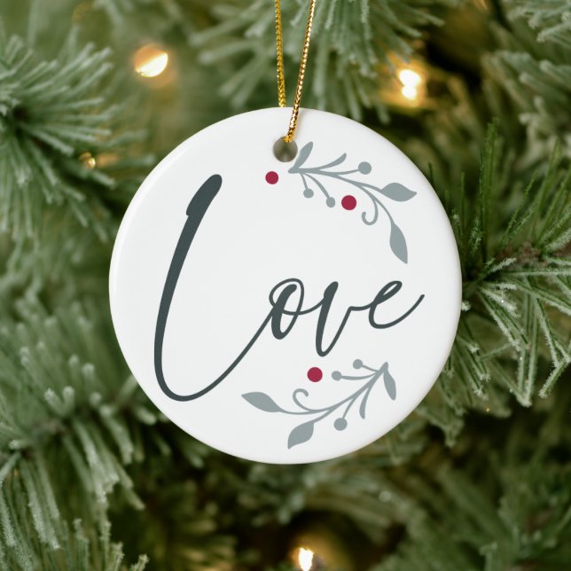 Love Personalised Christmas Ceramic Tree Decoration (Tree)