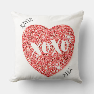 Love personalised his & her name throw pillow. cushion