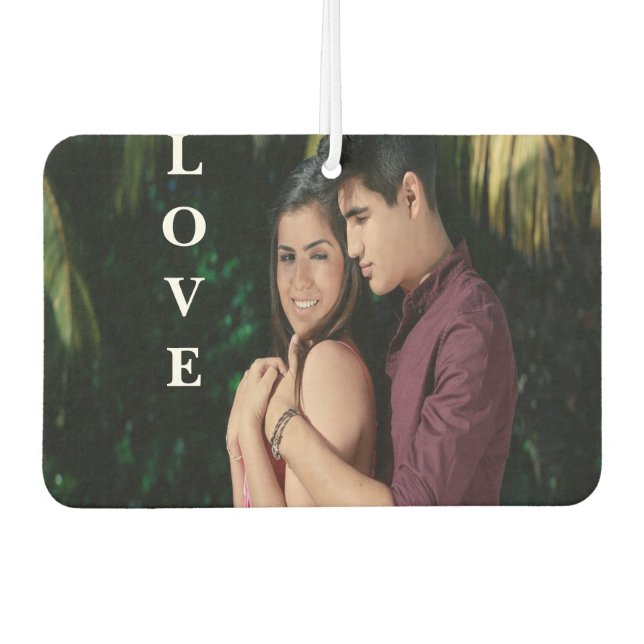 Love Personalised Photo Air Freshener (Front)