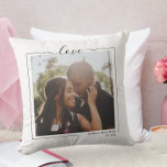 Love Personalized Photo And Text Cushion<br><div class="desc">Love themed Personalized Photo and Text Typography throw pillow from Ricaso - add your own photographs and text to this great two sided pillow / cushion</div>