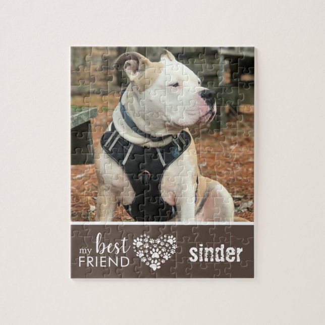 Love Pet Dog Photo Personalized Jigsaw Puzzle (Vertical)