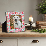 Love Pet Red Pink Heart Photo Customised Name Plaque<br><div class="desc">Fun Modern Love Easel Photo Message Pet Plaque– colourful and stylish artwork perfect for the pets. These fun personalised love photo easel plaques make great keepsakes for family, friends, coworkers, teachers, etc.. The perfect gift for all of your Valentines who love their dogs or cats. More modern, floral and motivational...</div>