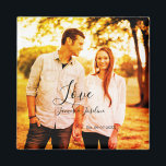Love photo add name est. Date year wedding couple  Magnet<br><div class="desc">For lovers like us</div>