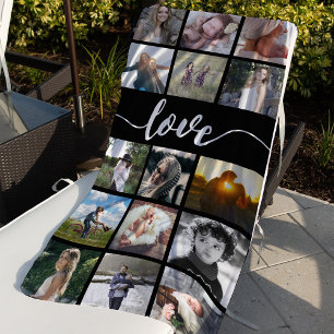 Love Photo Collage Beach Towel