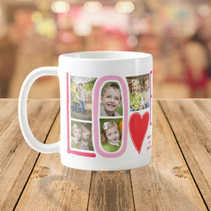 LOVE Photo Collage Cute Valentine's Day Coffee Mug