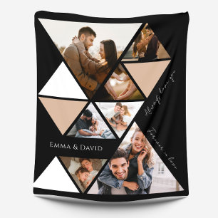 Love Photo Collage Fleece Blanket