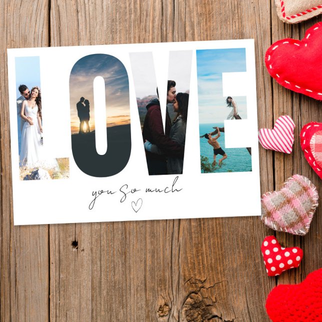 LOVE Photo Collage Greeting Card (Creator Uploaded)