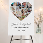 Love Photo Collage Heart Shape Wedding Anniversary