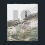 Love photo elegant modern personalised gift fleece blanket<br><div class="desc">Love photo simple modern personalised anniversary,  wedding,  birthday or Christmas gift for the one you love. Modern elegant stylish minimal elegant photo collage design.</div>