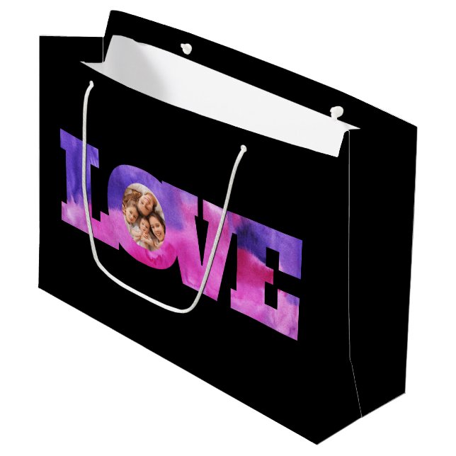 Love Photo Gift Bag (Front Angled)