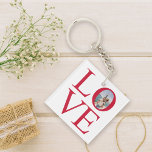 Love Photo Key Ring<br><div class="desc">This design features a photo in the "O" of the stacked love.</div>