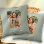 Love Photo Simple Modern Personalised Gift Green Cushion<br><div class="desc">Love Photo Simple Modern Personalised Gift Green Throw Pillow.</div>