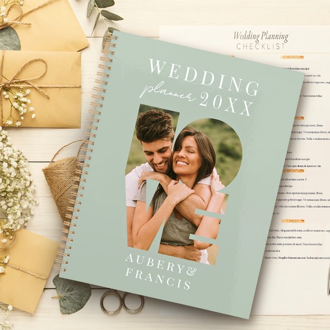 Love Photo Simple Modern Personalised Gift Wedding Planner (Creator Uploaded)
