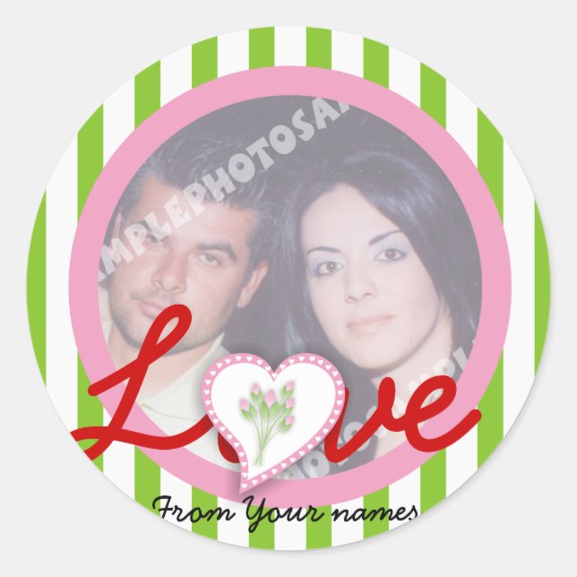 Love Photo Sticker-Gift tag (Front)